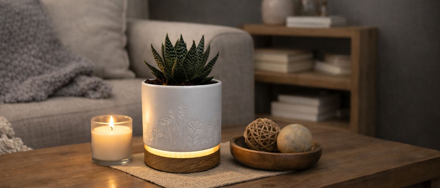 Magic Palntern touch lamp desk lamp in cozy living room